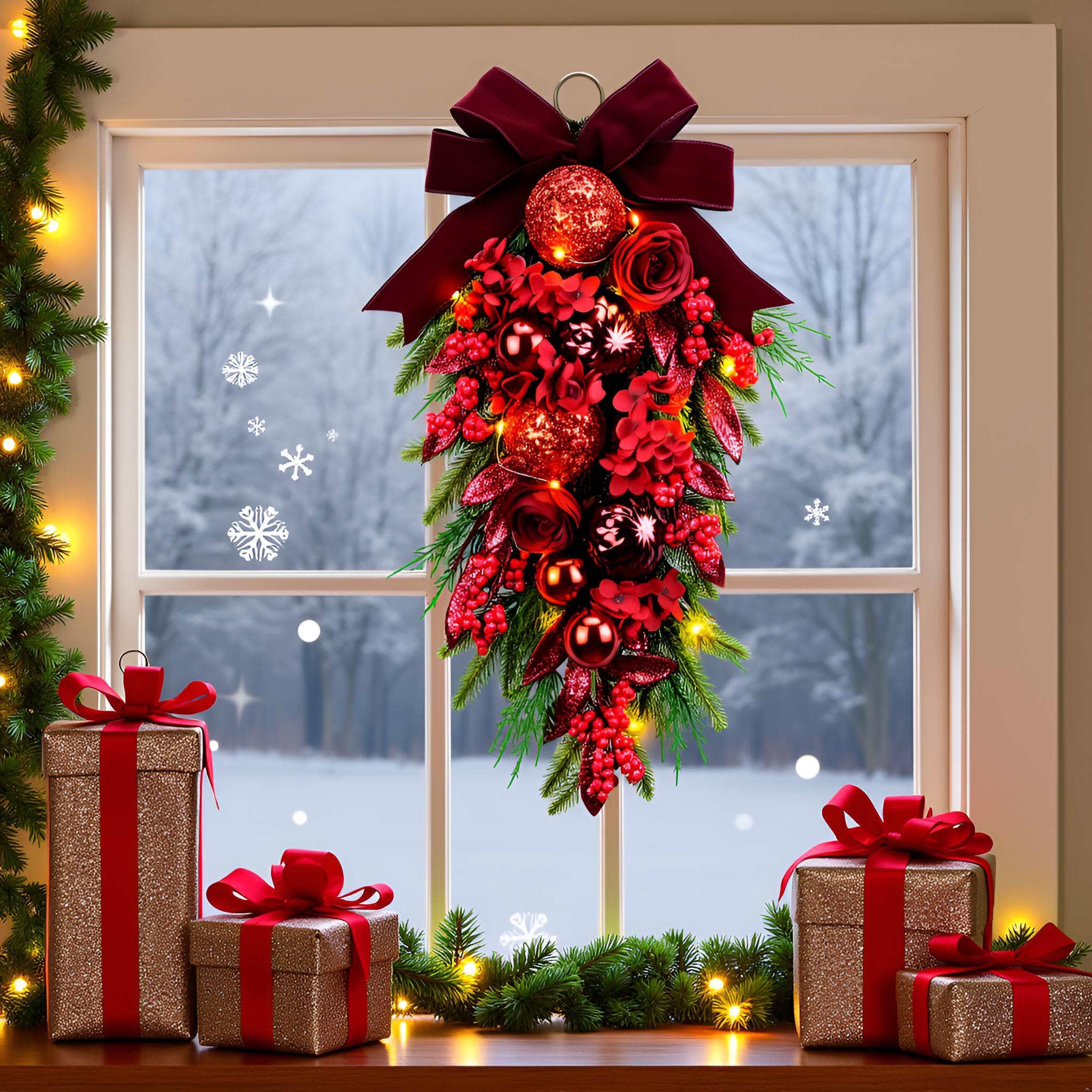 YULETIME gros plan hydrangea rouge montrant texture et couleur vive