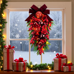 YULETIME gros plan hydrangea rouge montrant texture et couleur vive