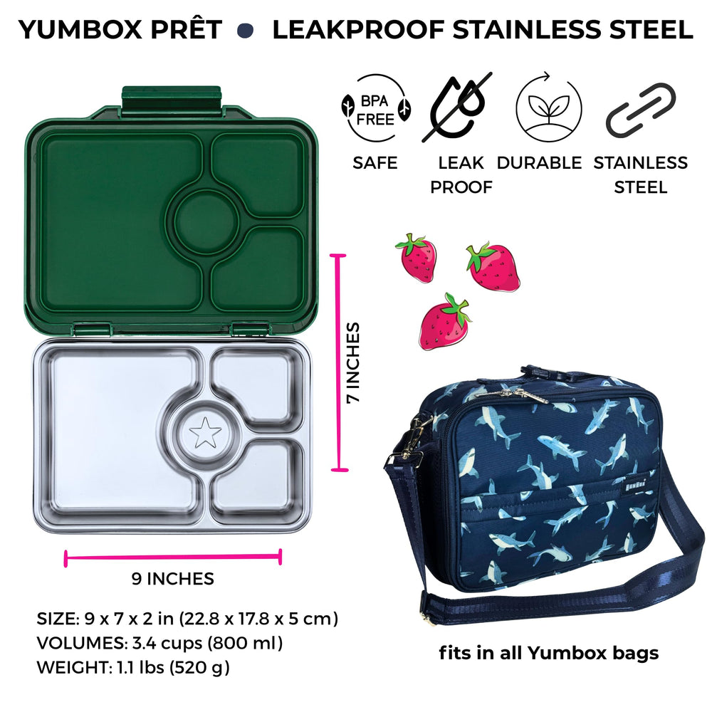 Yumbox Prêt posé dans une main pour visualiser la taille compacte