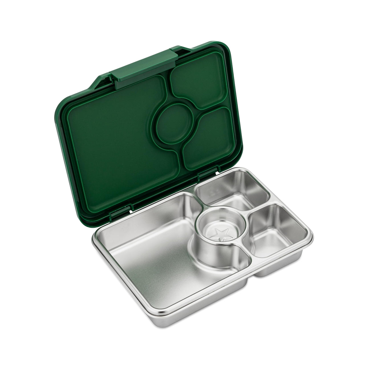 Yumbox Prêt face ouverte montrant compartiments et rangement pratique