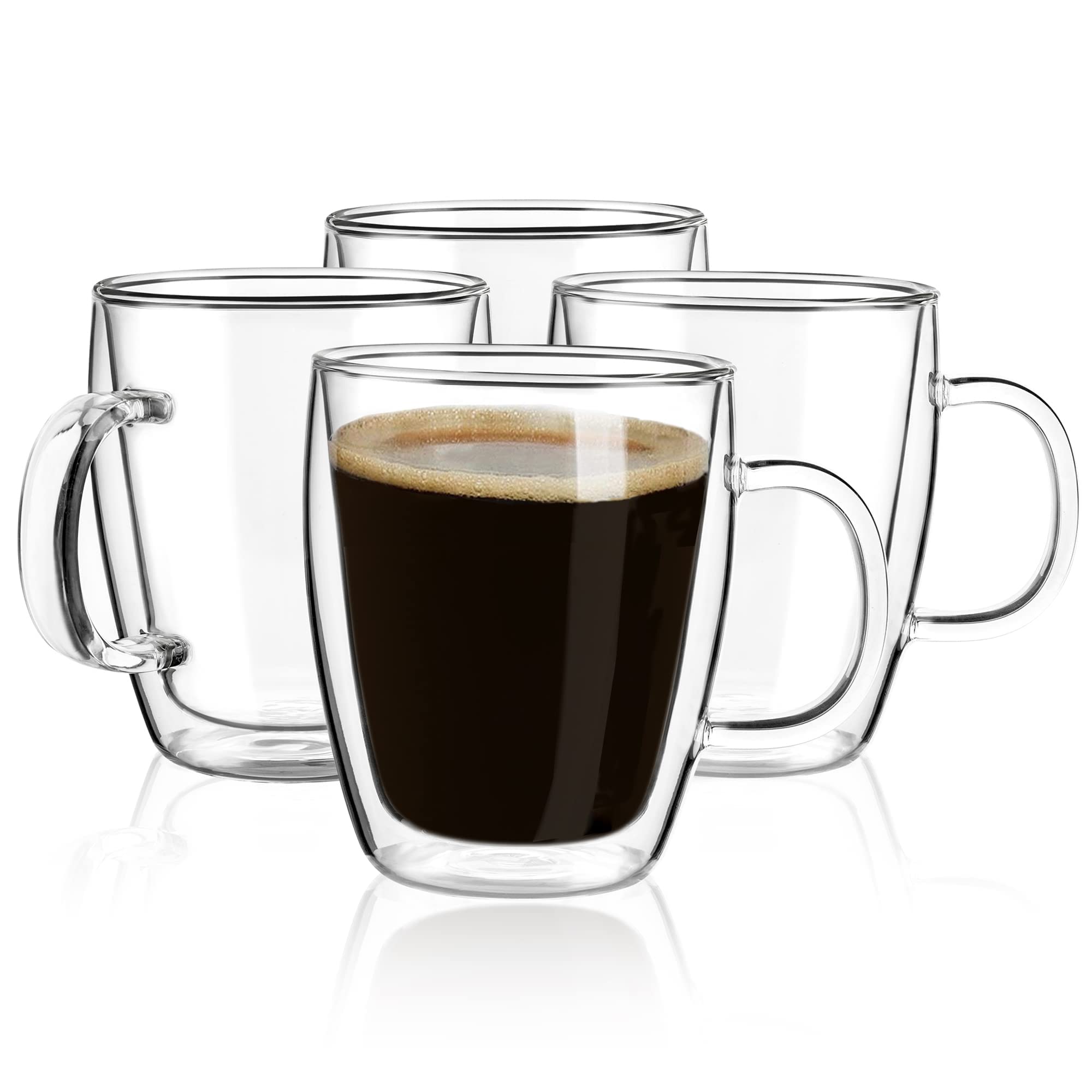 YUNCANG tasse face avant en verre transparent montrant design élégant et isolation
