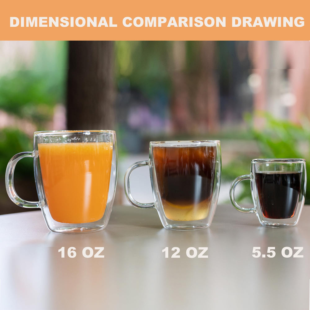 YUNCANG lot de 4 tasses dans emballage prêt cadeau, idéal pour offrir