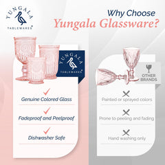 Yungala verre rempli en situation met en valeur couleur et service