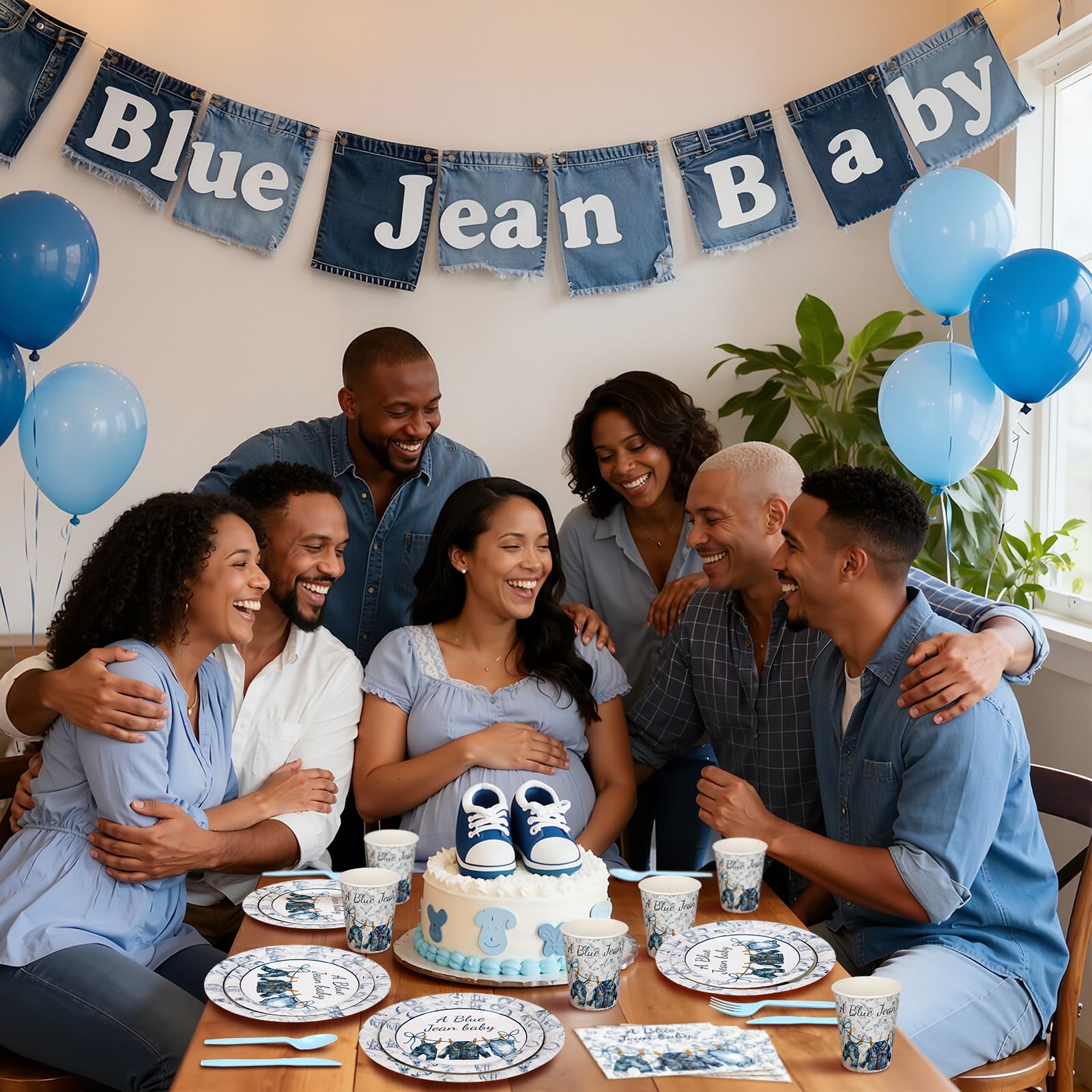 Yungyan composition de table thème blue jean crée ambiance coordonnée