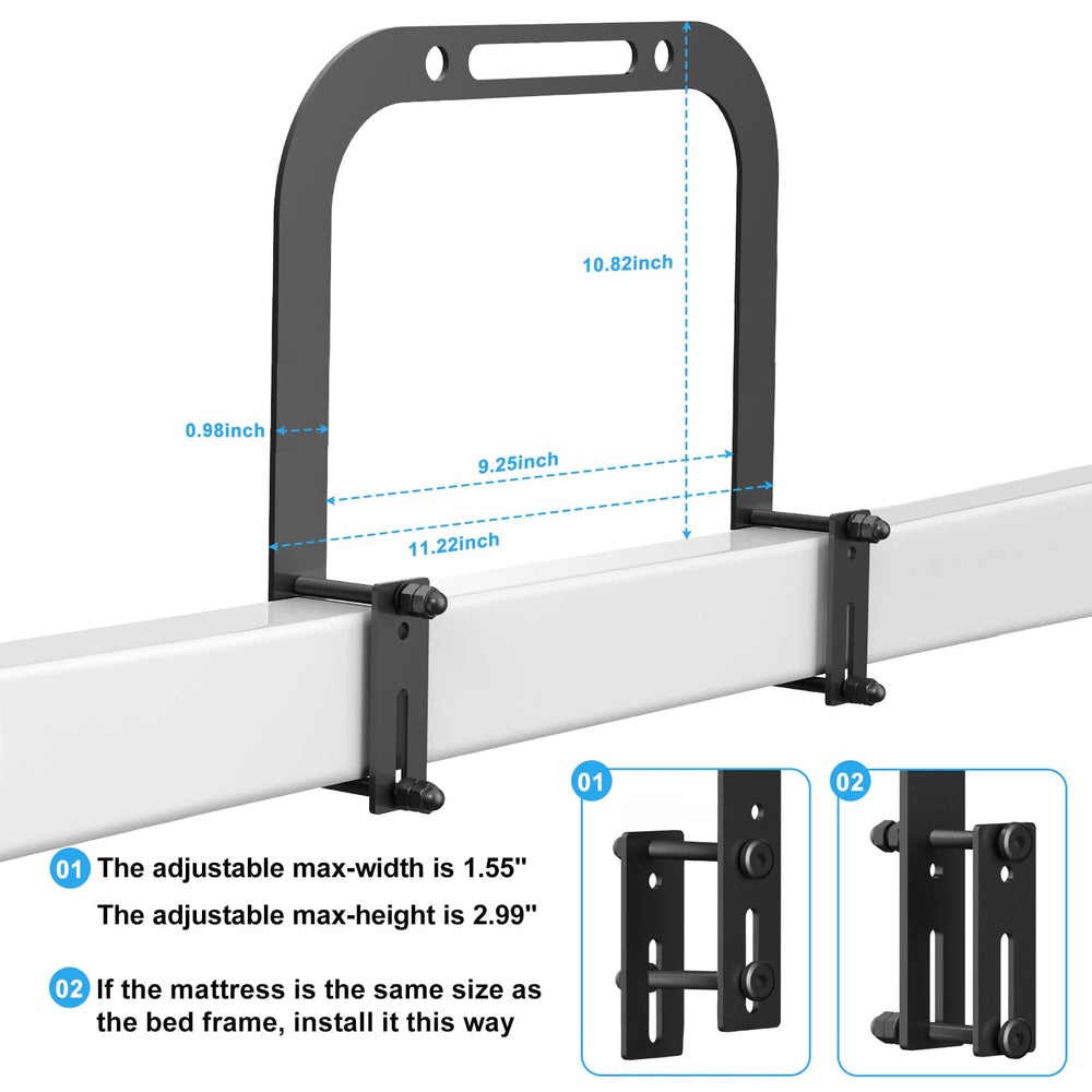 YUOROS barrette installée sur sommier métallique sécurisant le matelas