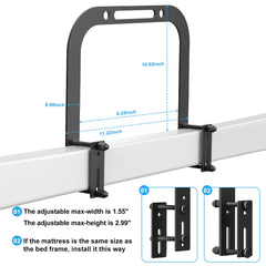YUOROS barrette installée sur sommier métallique sécurisant le matelas