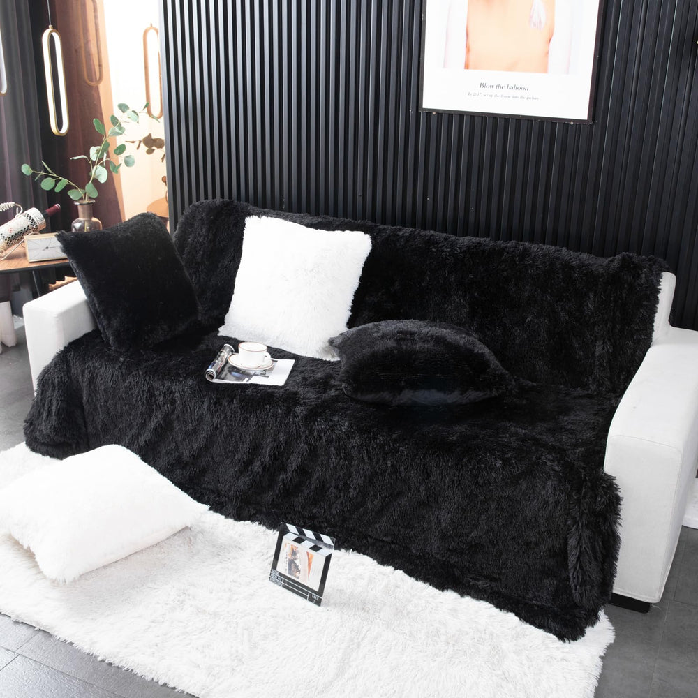 YUSOKI couverture dos en velours mink pour confort et chaleur