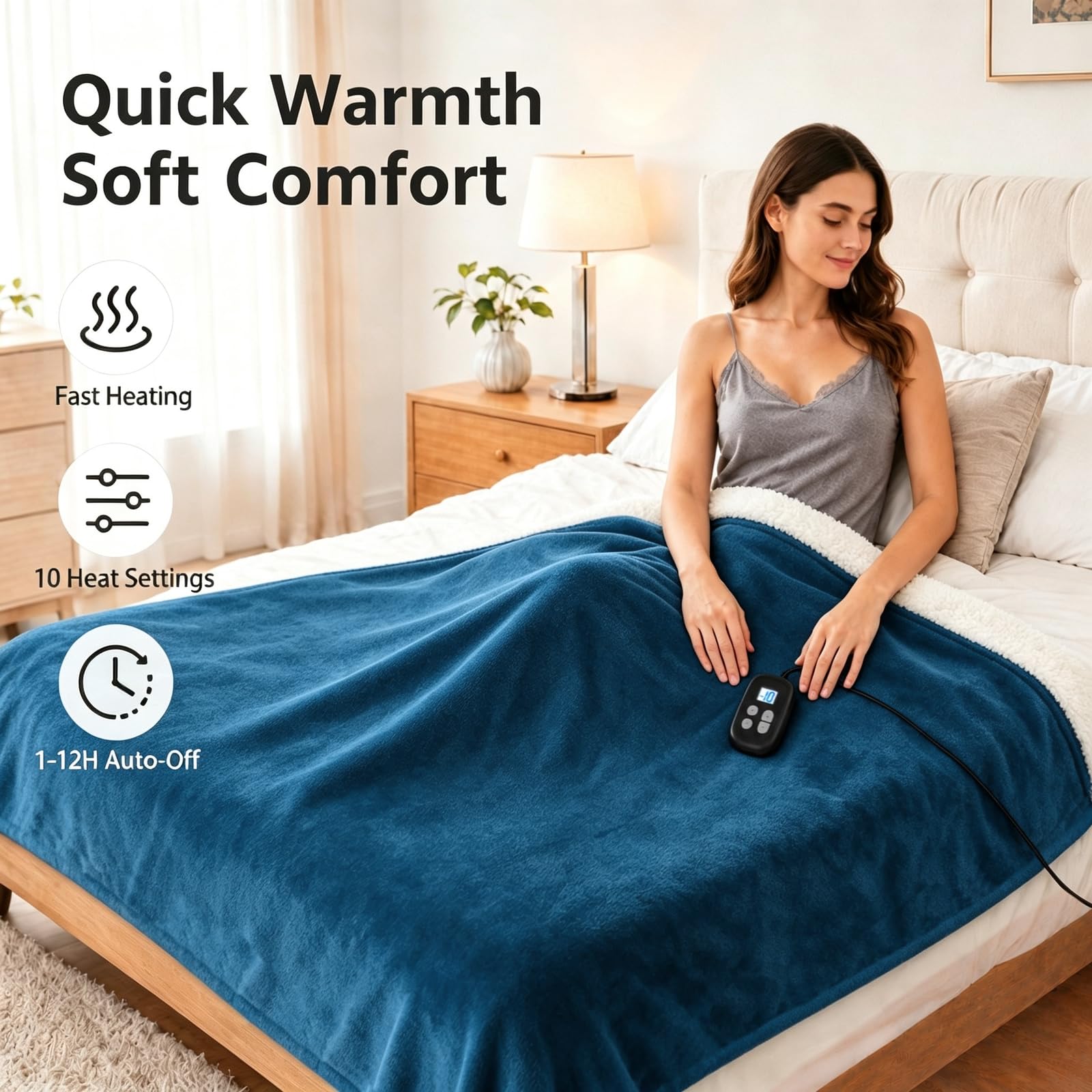 YUSTAL couverture sur lit pleine taille offrant couverture complète