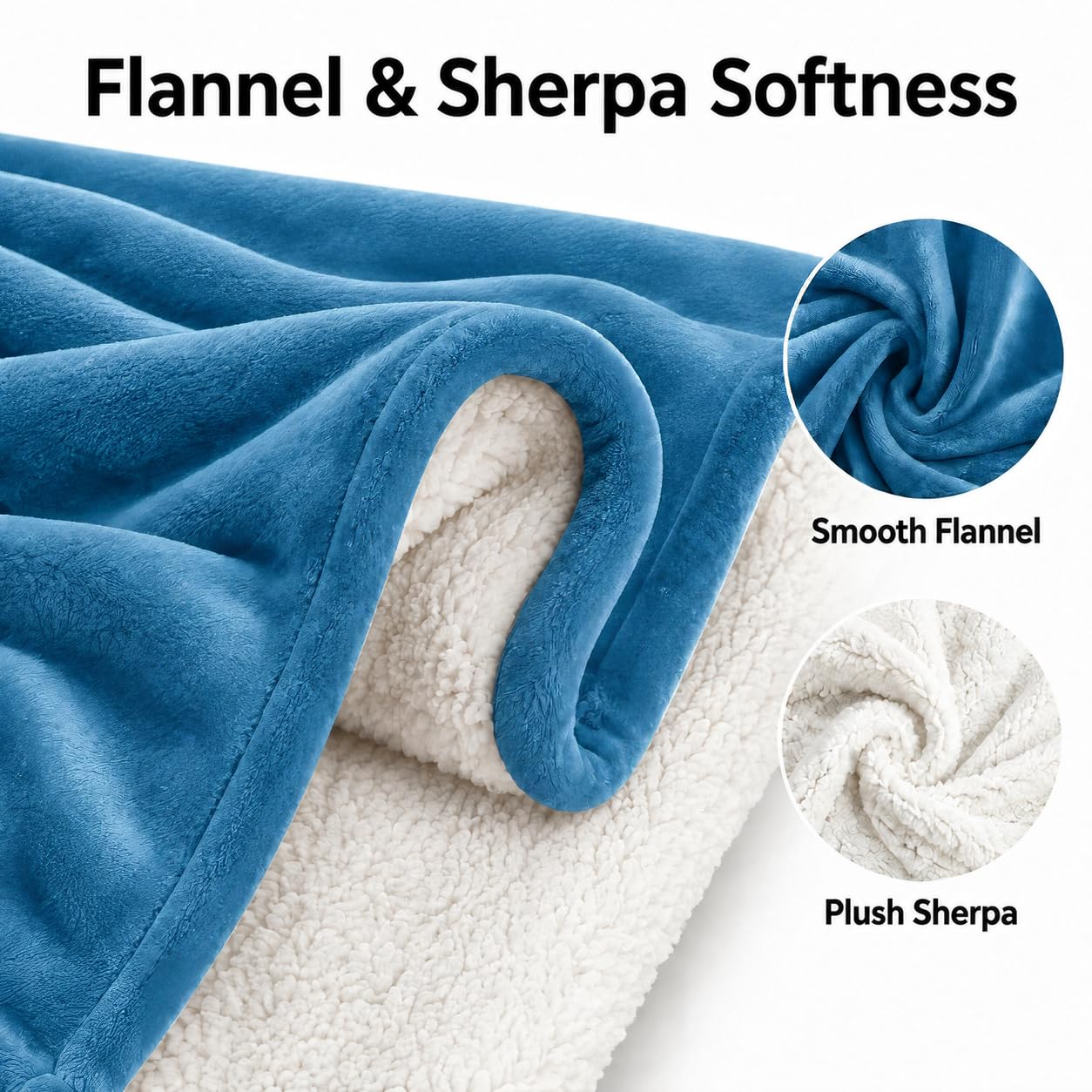 YUSTAL gros plan flanelle douce pour sensation moelleuse