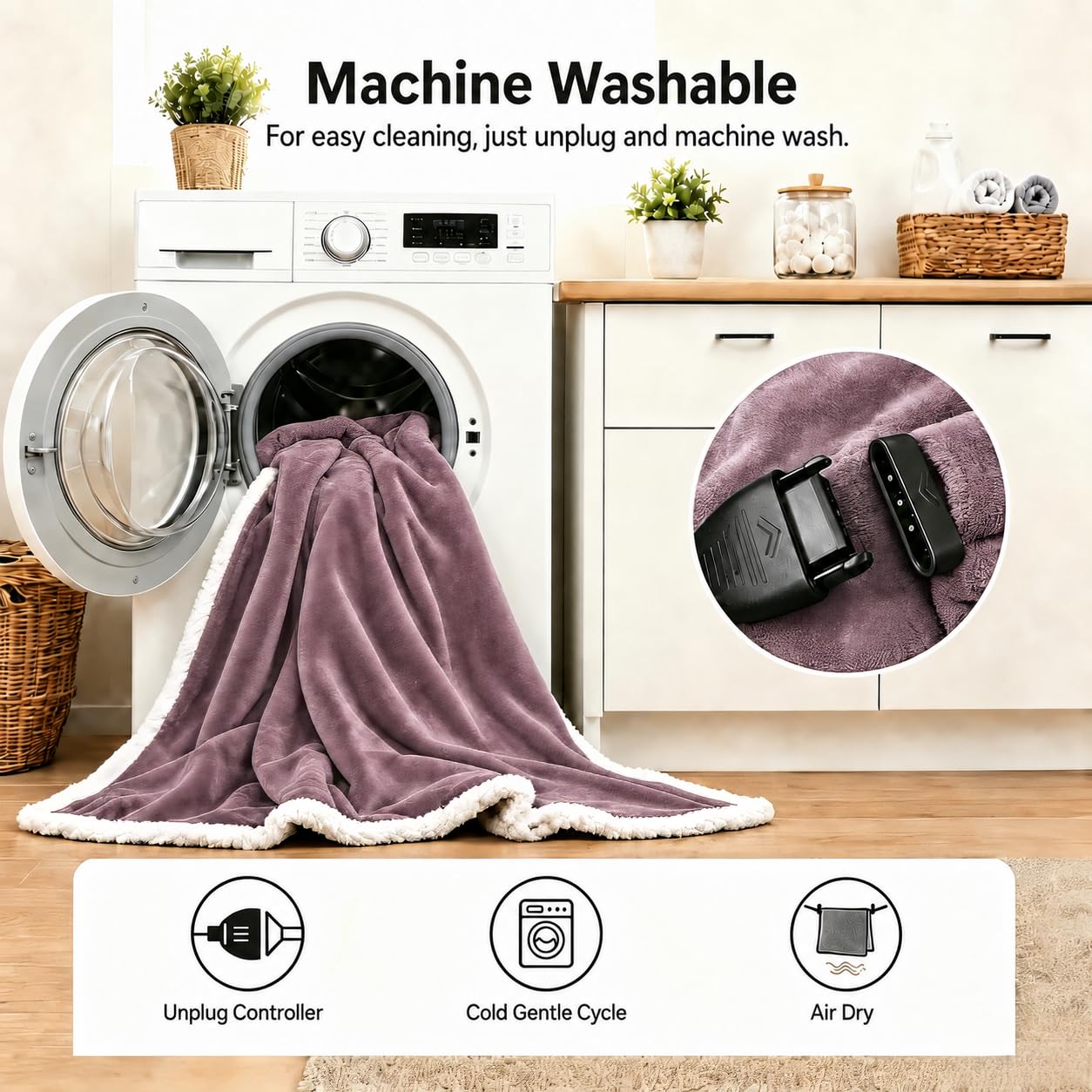 YUSTAL couverture pliée compact montrant rangement pratique et gain de place