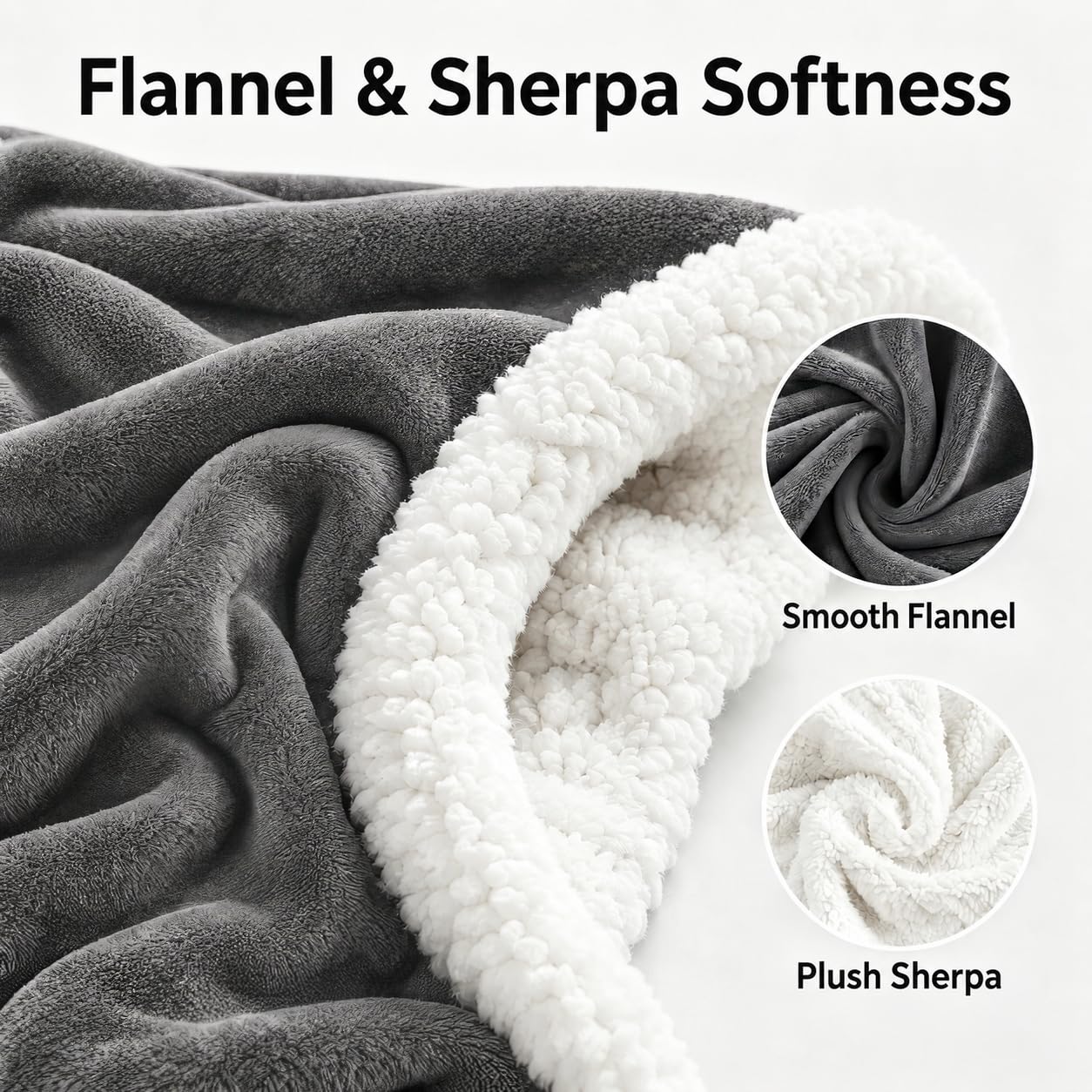 YUSTAL tissu gros plan en flanelle doublée pour douceur durable