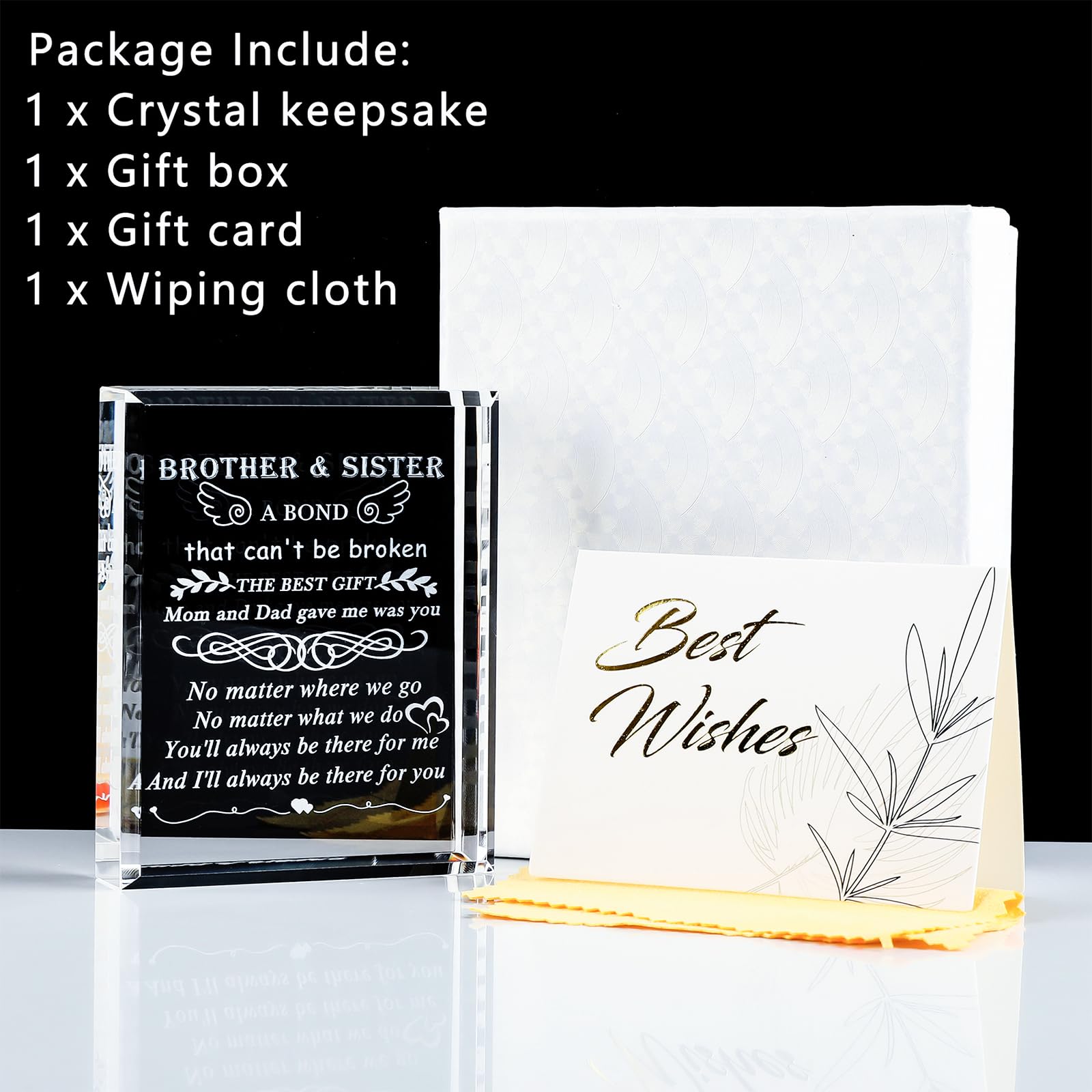 YWHL carte vierge et chiffon inclus pour personnaliser et entretenir le cadeau