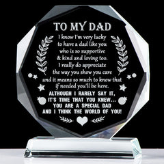 YWHL plaque en verre face avant avec message gravé pour un cadeau émouvant
