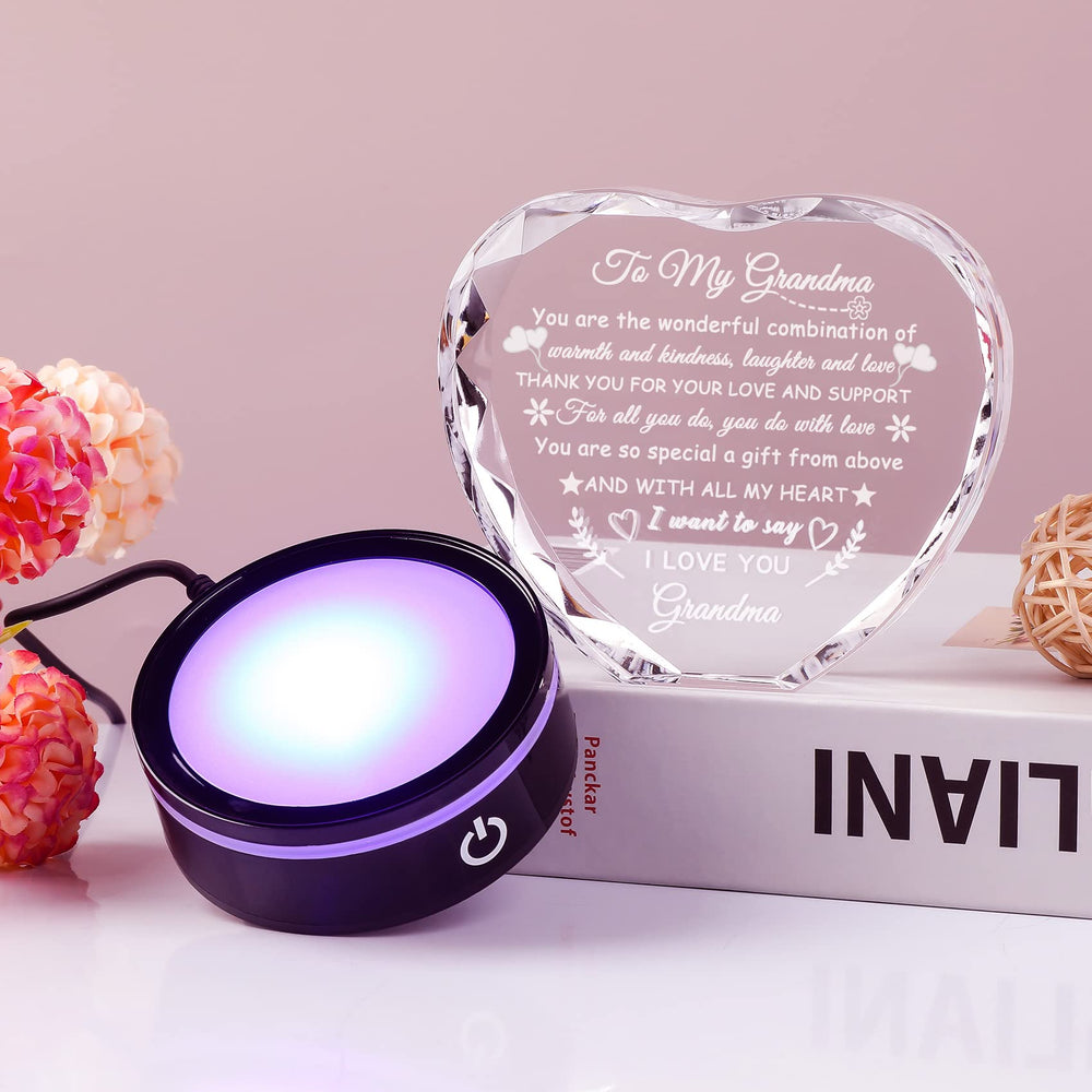 YWHL socle LED allumé montrant couleurs variables et ambiance