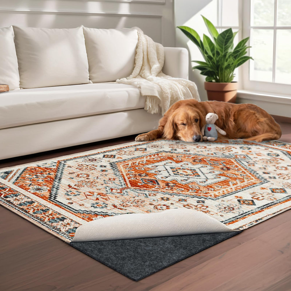 Yxzhyaba sous-tapis entier posé montrant stabilité et protection