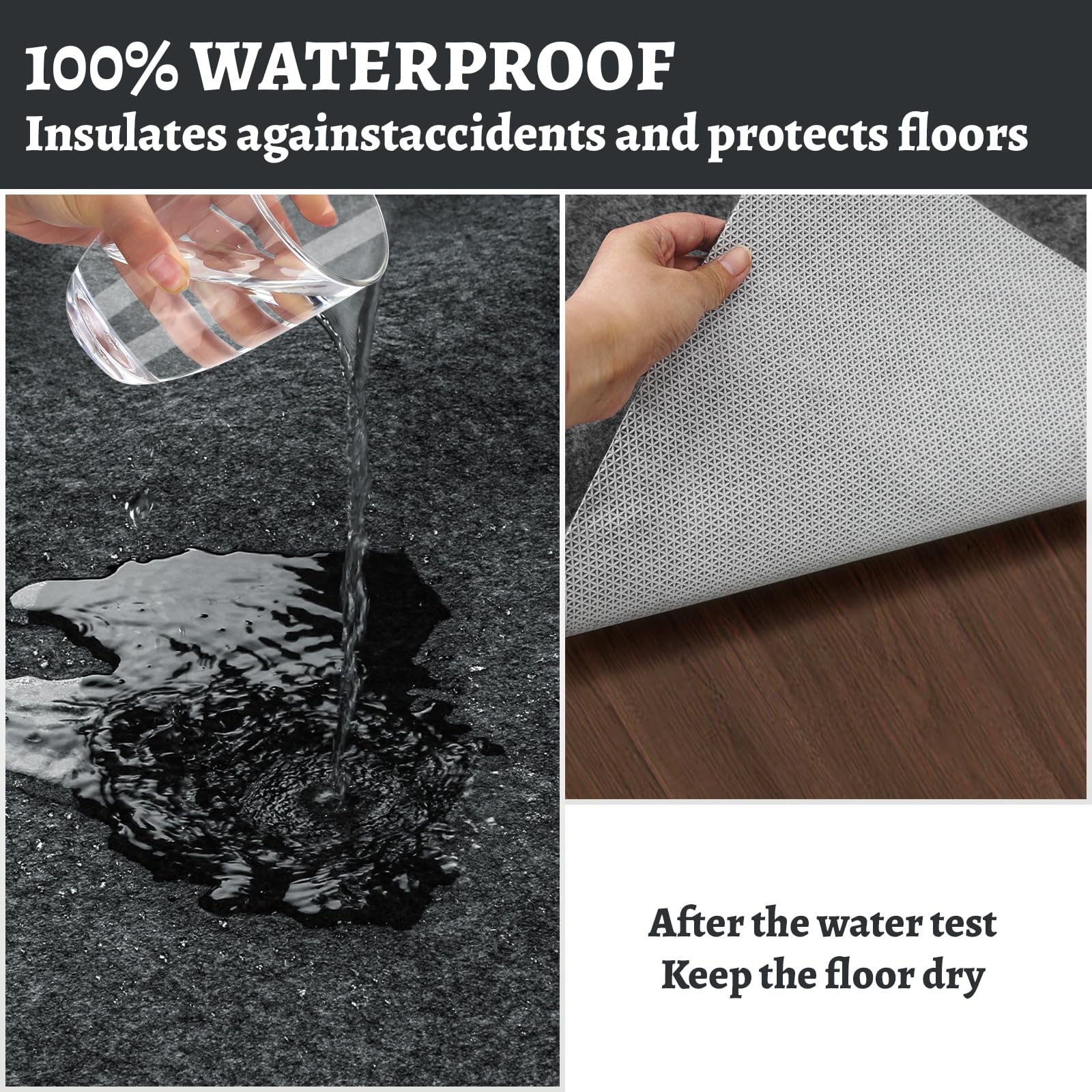 Yxzhyaba sous-tapis utilisé sous un tapis de salon pour stabiliser la moquette