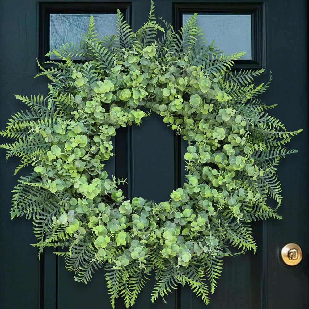 YXZZWL couronne sur porte montrant accueil naturel durable