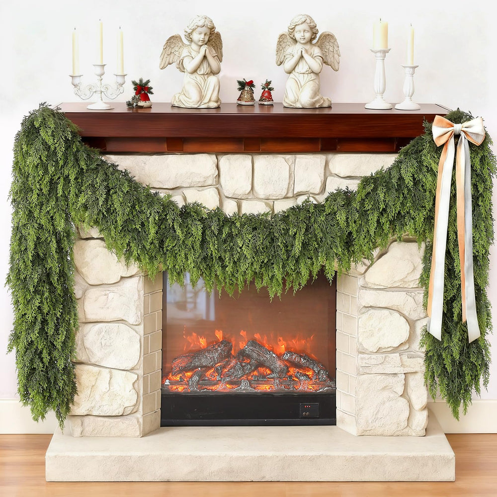 YXZZWL guirlande face de cheminée, rendu chaleureux et prêt à décorer