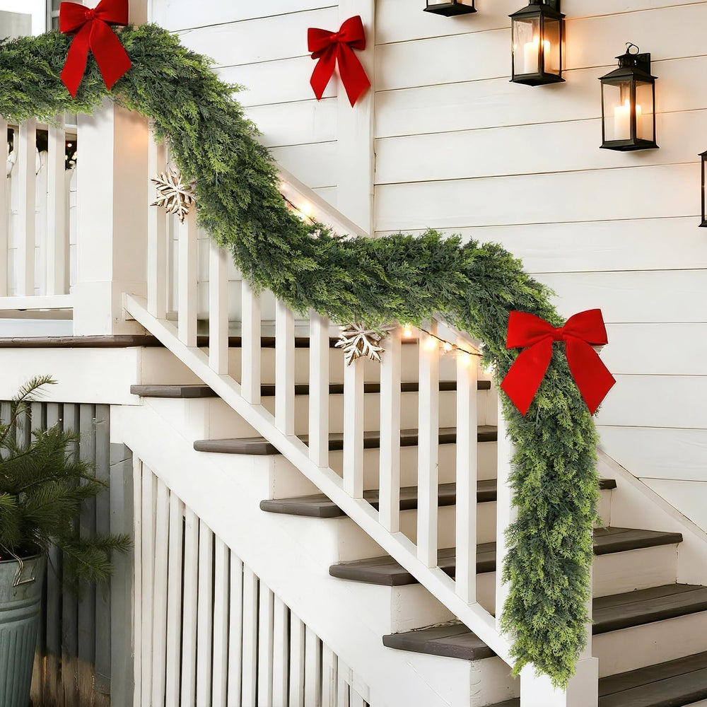 YXZZWL guirlande installée sur rambarde d'escalier pour décoration sécurisée