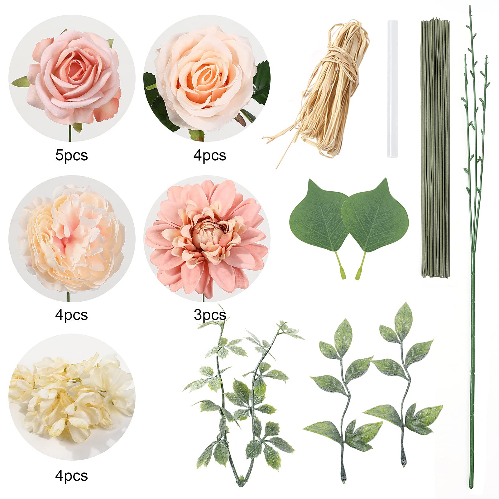 YYHUAWU détail pivoine fait main offrant réalisme décoratif