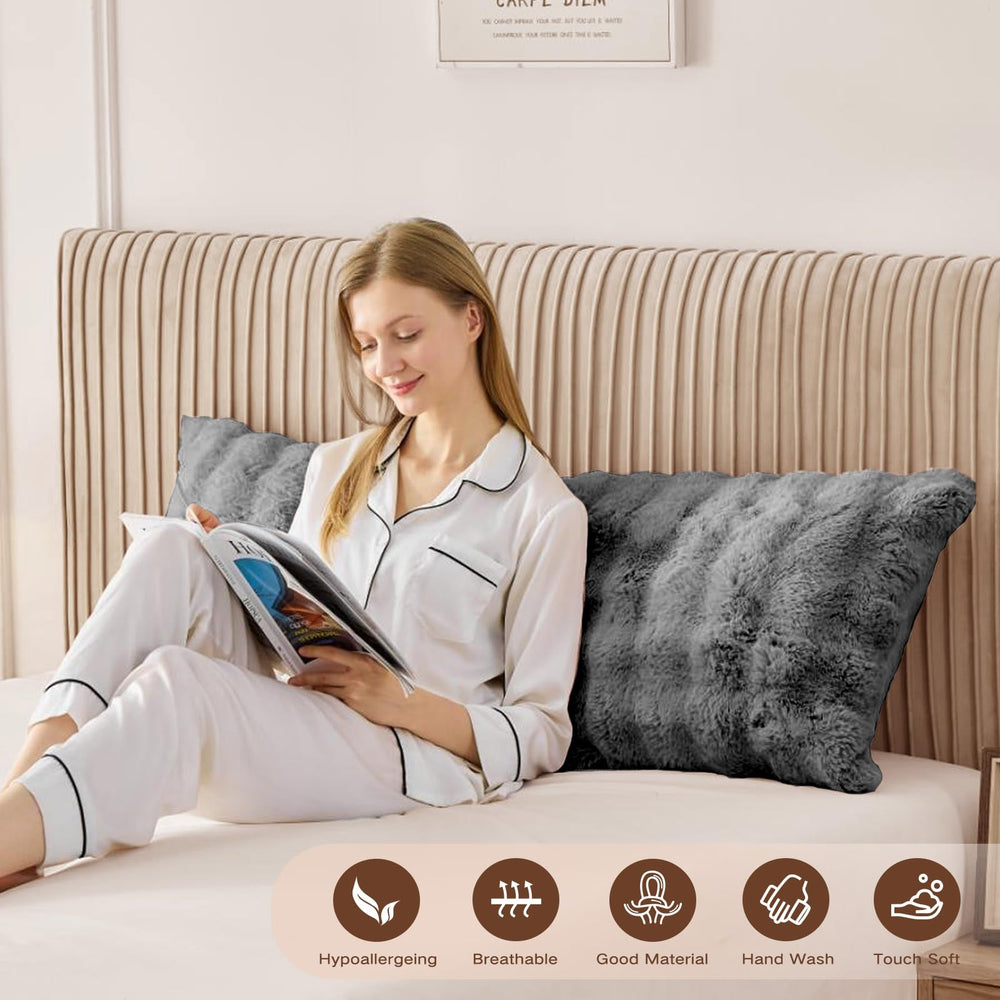 YZ HOME gros plan de la fausse fourrure pelucheuse apportant chaleur