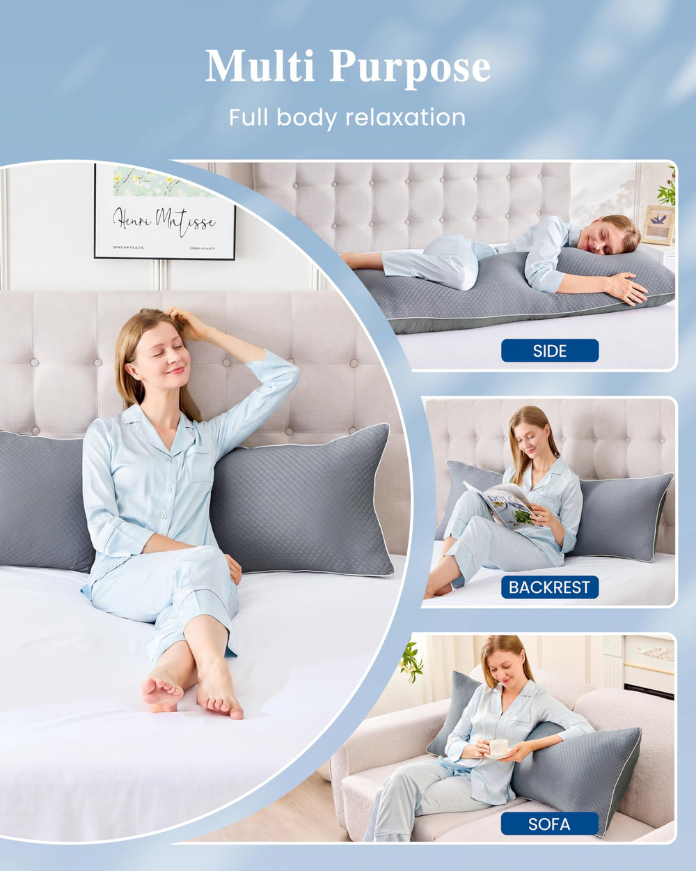 YZ HOME oreiller dans chambre stylisée illustrant confort et intégration décor