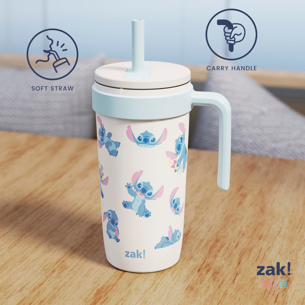 zak designs couvercle amovible posé à côté du gobelet facilitant le nettoyage