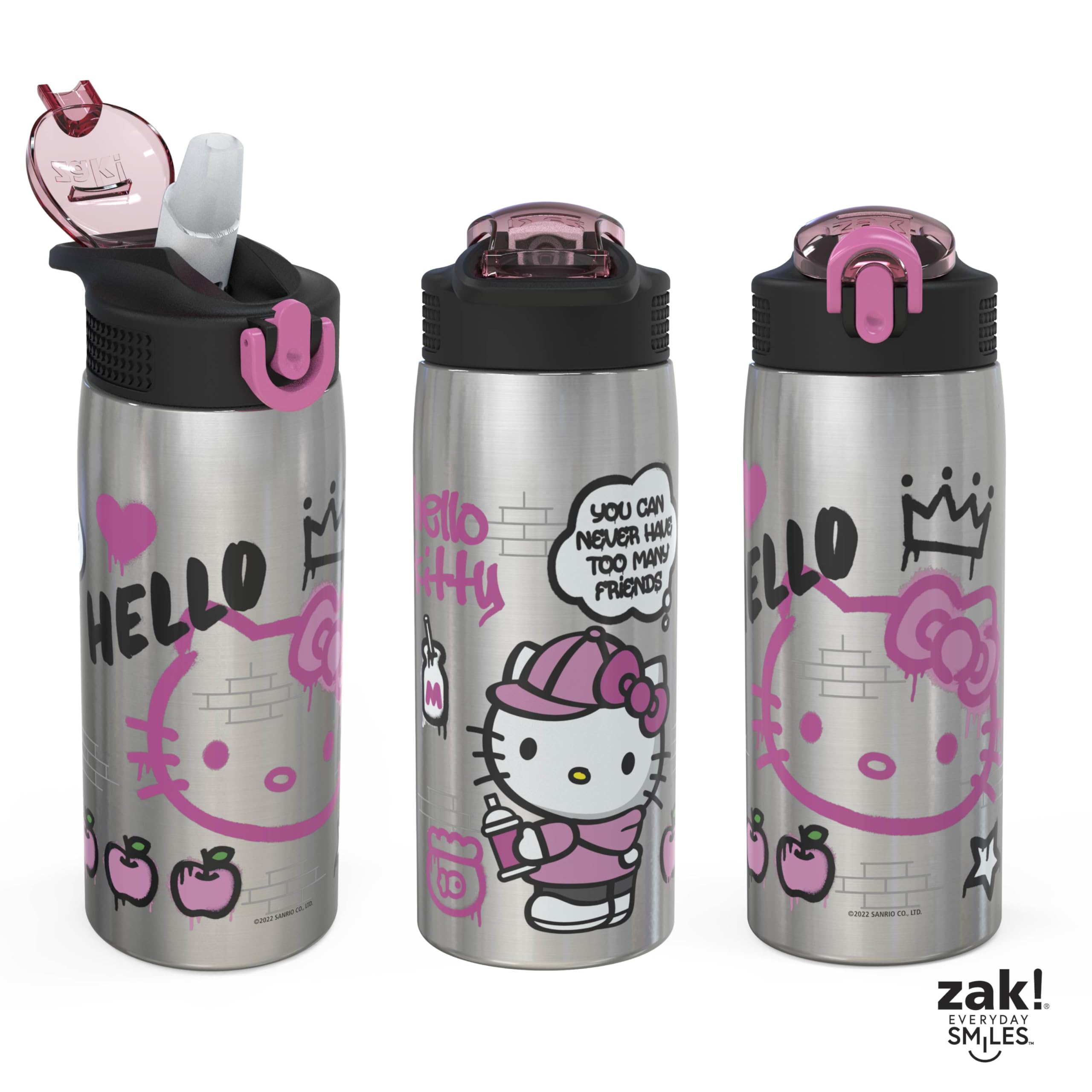 Zak Designs Hello Kitty dans porte-gobelet montrant compatibilité voiture