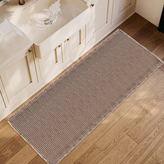 ZALL tapis waffle face avant marron montrant absorption rapide