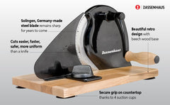Zassenhaus base en bois avec ventouses offrant stabilité et sécurité lors de la coupe
