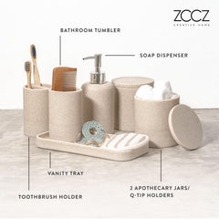 zccz ensemble complet sur plan vasque, organisation compacte efficace