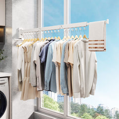 ZdwCyl étendoir utilisé sur balcon pour sécher vêtements