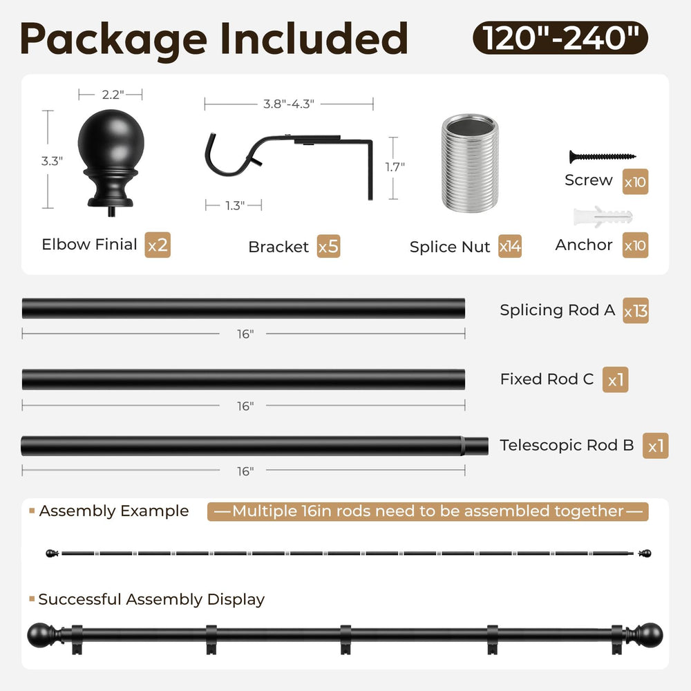 zeerobee comparaison avec mètre montrant gammes 32" à 240" disponibles