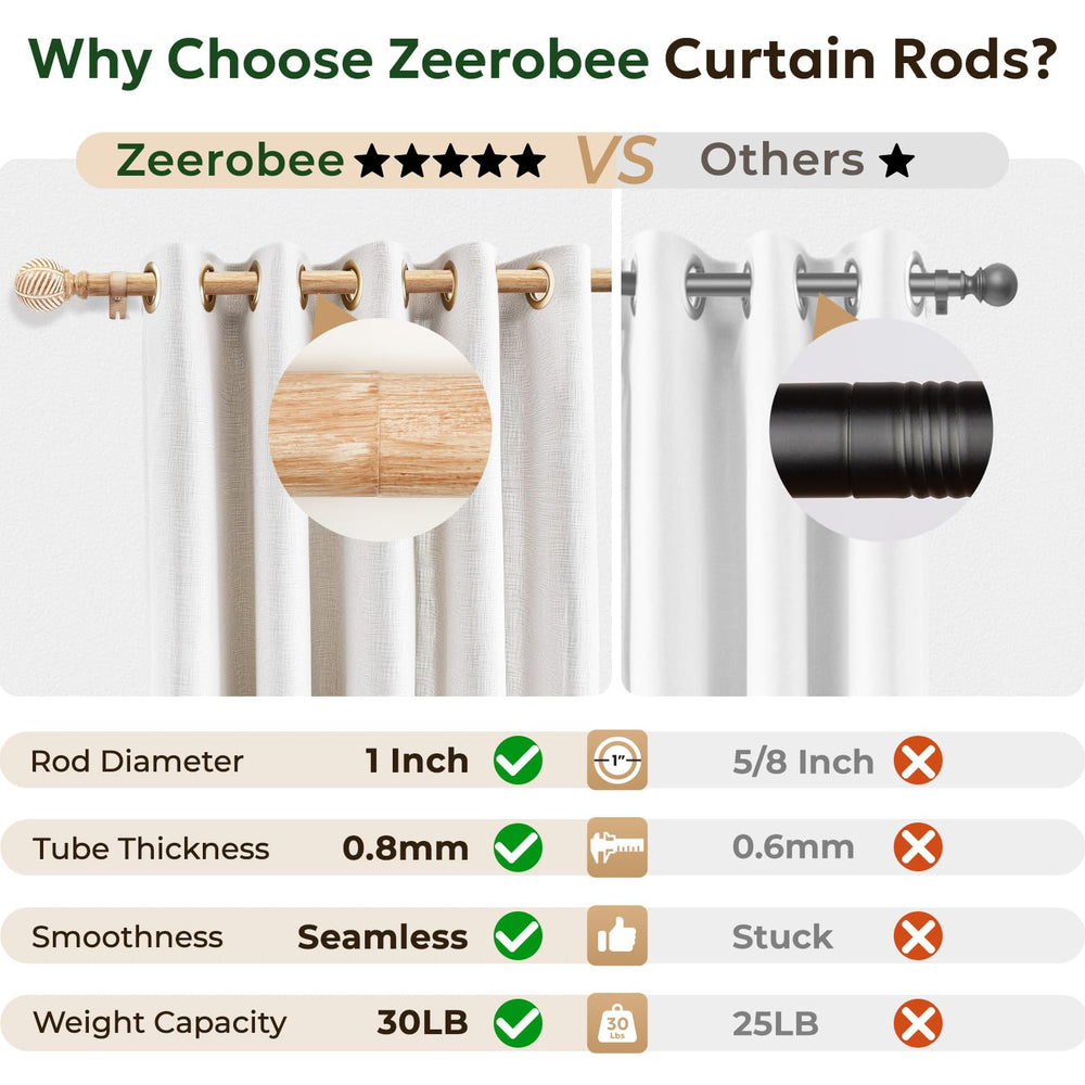 zeerobee tringle télescopique réglable facile à adapter