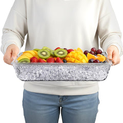 ZENFUN plateau en usage avec fruits et fruits de mer pour présentation fraîche