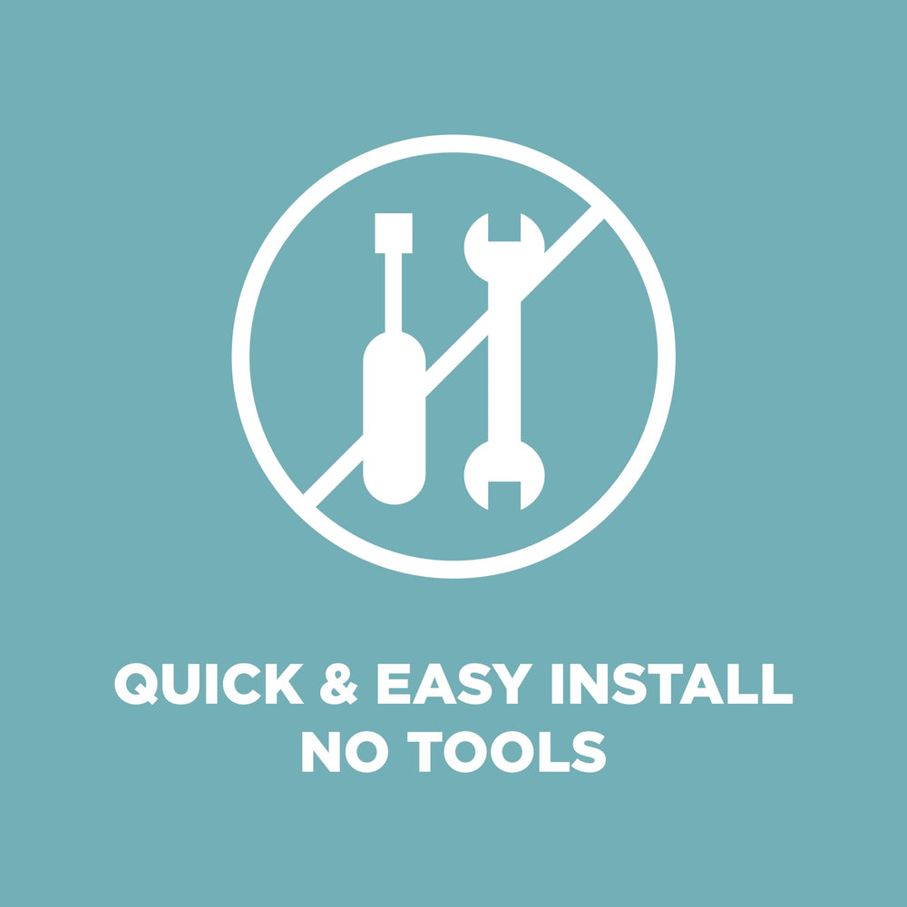 Zenna Home caddy installé dans une douche libérant le rebord