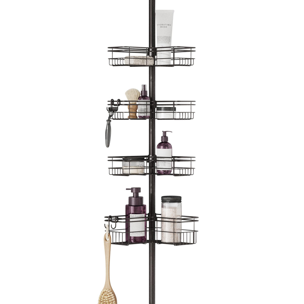 Zenna Home vue avant du caddy montrant rangement d'angle pratique