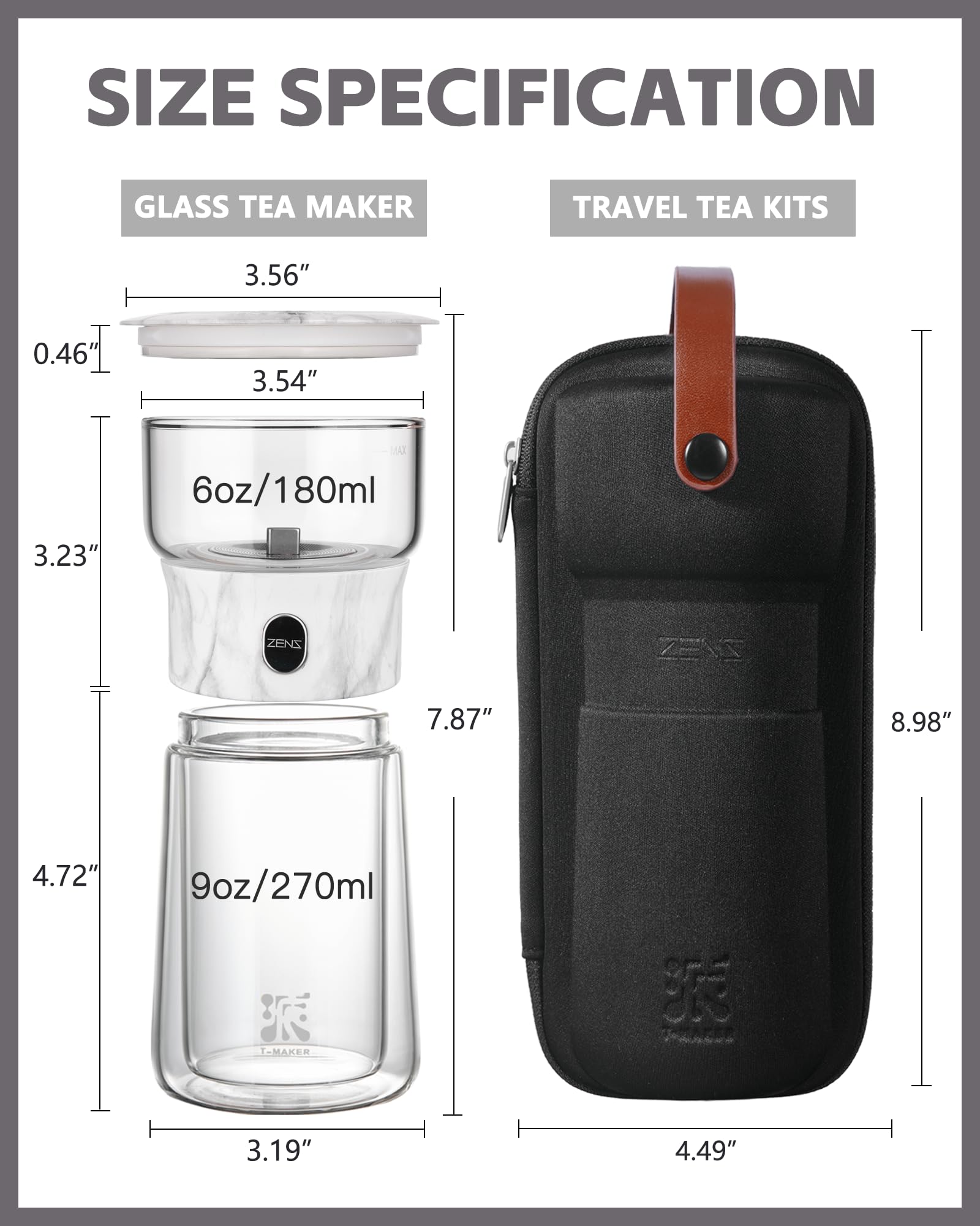ZENS étui EVA inclus, protection pratique pour transporter l'ensemble