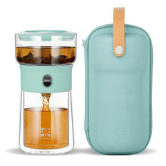 ZENS vue avant du produit montrant la théière et le packaging, design élégant