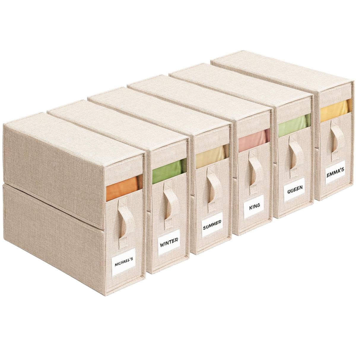 ZenStorage boîte devant montrant le design beige et rangement soigné