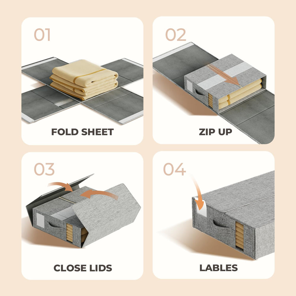 ZenStorage boîte pliée à plat pour rangement compact et gain d'espace