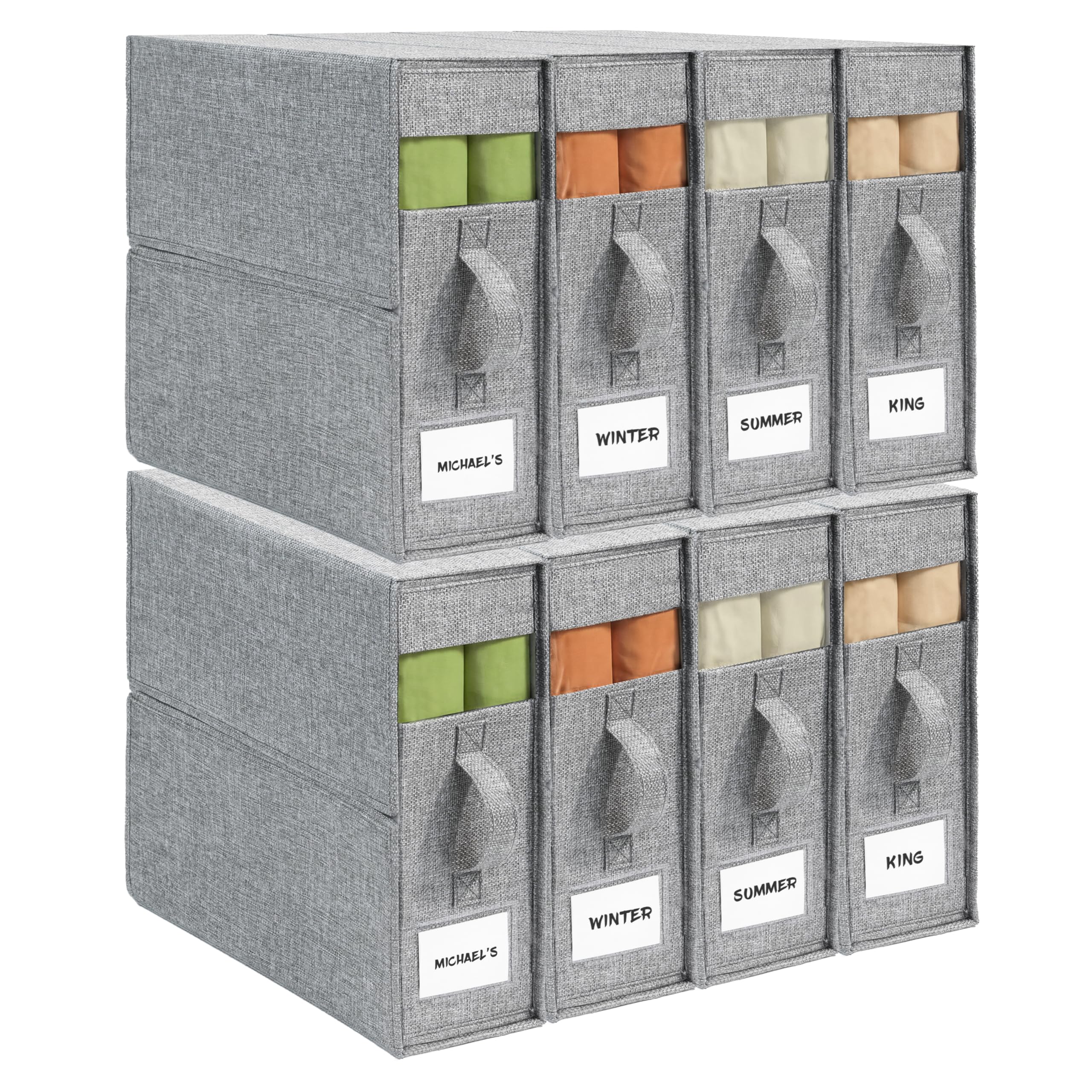 ZenStorage face avant du coffret gris montrant rangement organisé