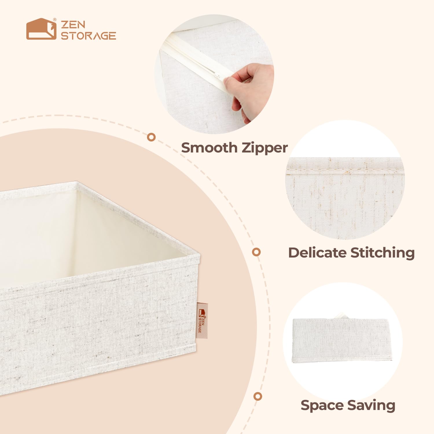 ZenStorage organiseurs disposés dans une nursery créant espace calme et ordonné