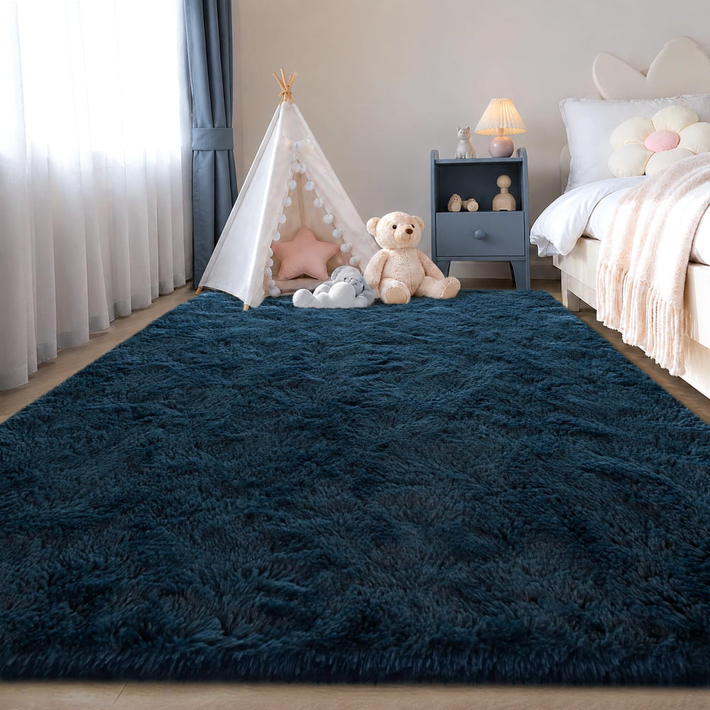 Zentavio tapis face avant bleu foncé montrant style et confort