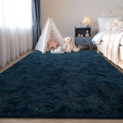 Zentavio tapis face avant bleu foncé montrant style et confort