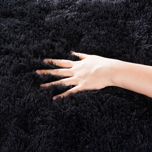 Zentavio gros plan poils shag, texture moelleuse pour confort pieds