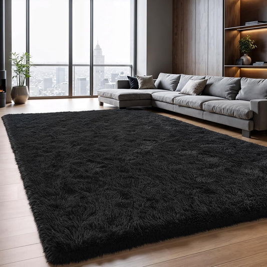 Zentavio tapis noir face avant, design élégant et accueil confortable