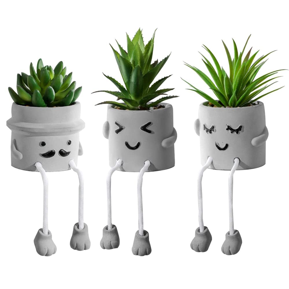 Zerzsy pot gris vue face apport naturel sans entretien