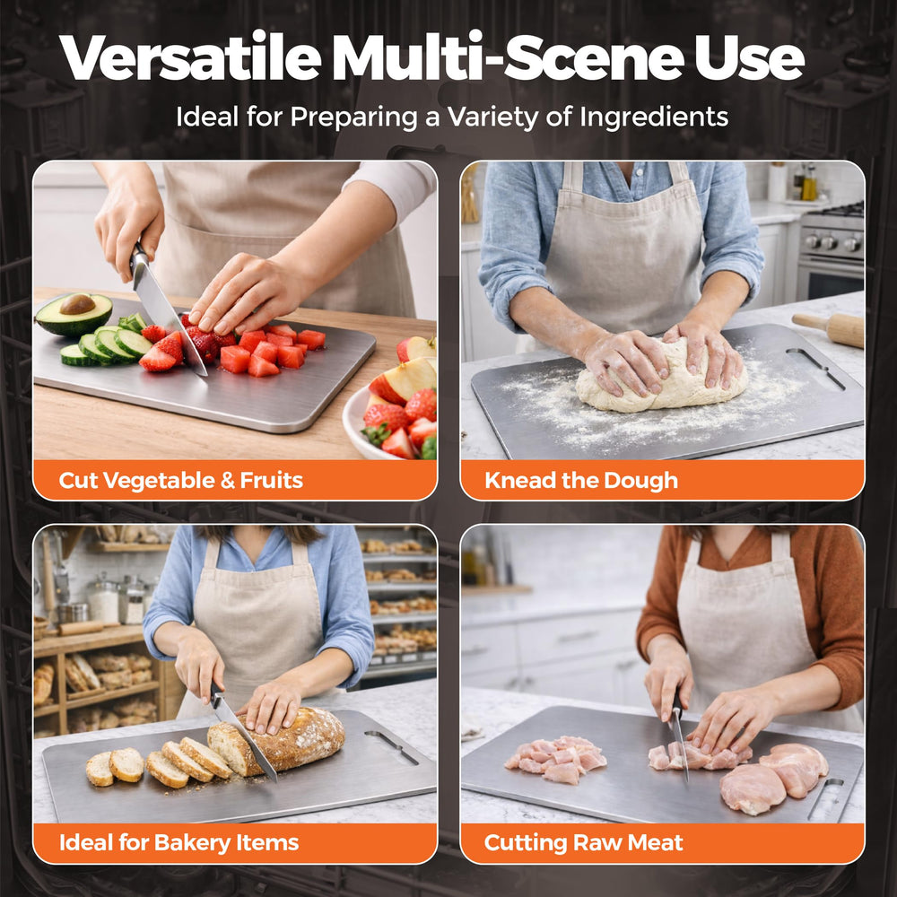 ZESTYWARE planche posée près d'une main pour comparaison d'échelle utile