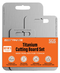 ZESTYWARE planche titane face avant montrant finition lisse et hygiène